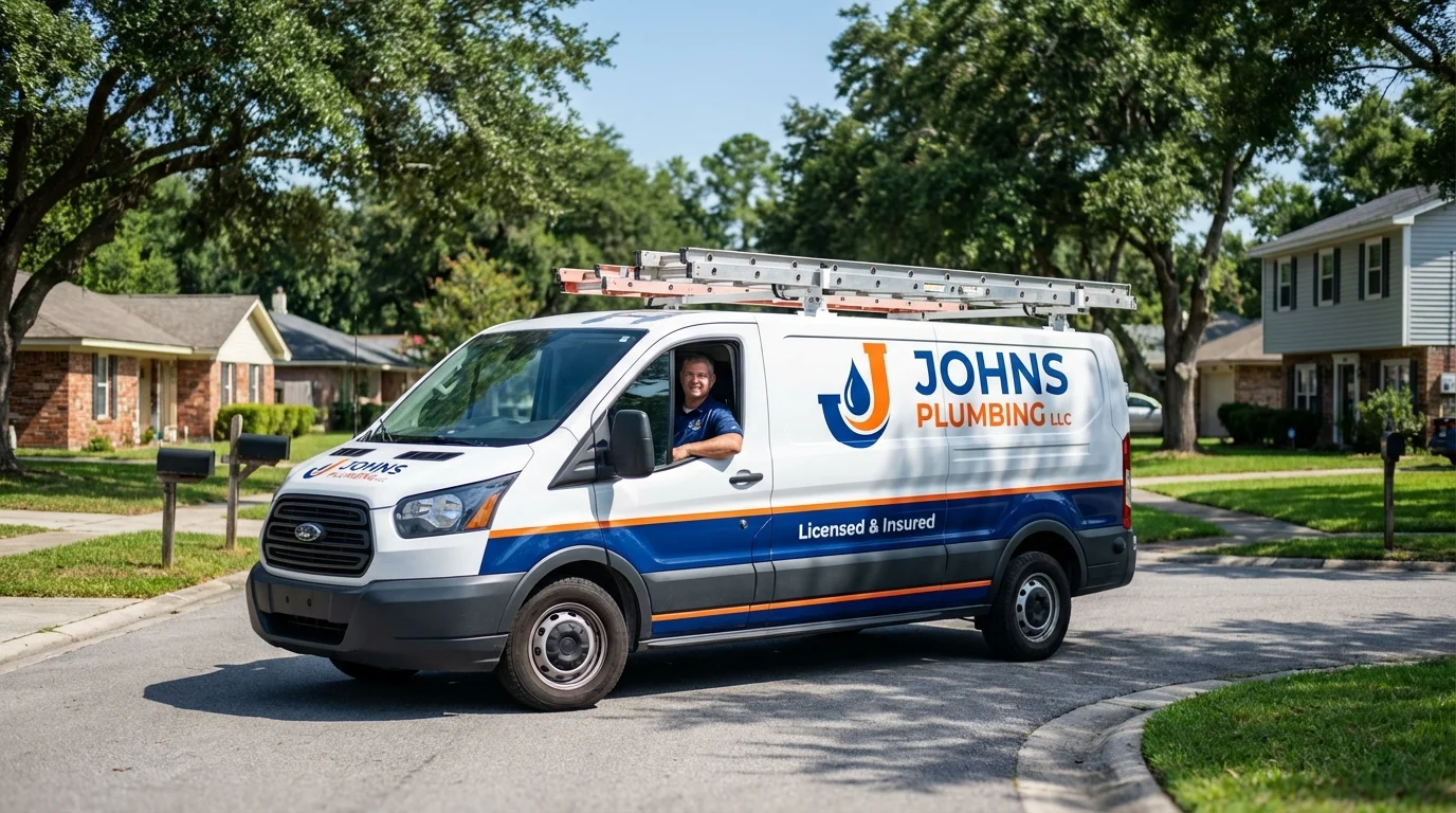 Johns Plumbing LLC service van in Rio Rancho, NM