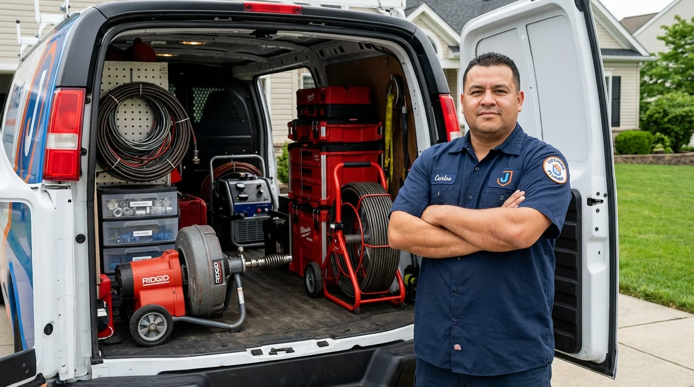 Professional drain cleaning equipment and Johns Plumbing LLC plumber in Rio Rancho