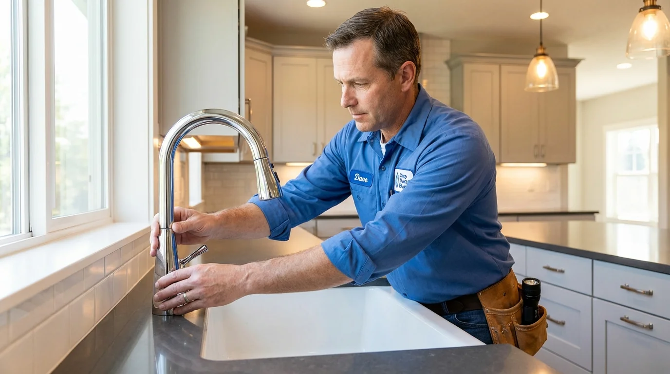 Kitchen faucet installation by Johns Plumbing LLC in Rio Rancho